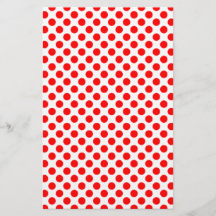 Red Polka Dot Pattern Briefpapier