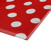 Red Polka Dot Pattern Snijplank (Hoek)