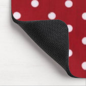 Red Polka Dot Print Muismat (Hoek)