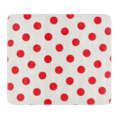 Red Polka Dot Retro Design Snijplank (Voorkant)