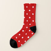 Red Polka Dot Sokken (Links - buitenkant)