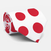 Red Polka Dot Stropdas (Opgerold)
