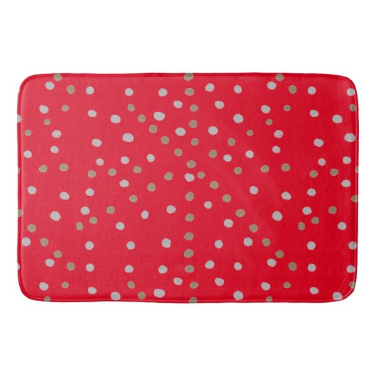 Red Polka Dots Badmat (Voorkant)