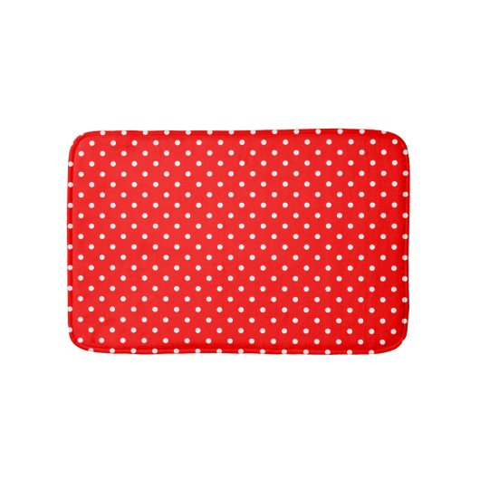 Red Polka Dots Bath Mat (Voorkant)