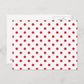 Red Polka Dots Briefkaart (Voorkant / Achterkant)