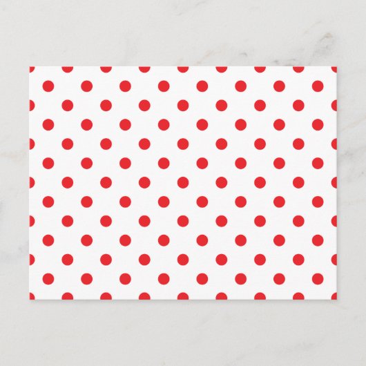 Red Polka Dots Briefkaart (Voorkant)