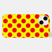 Red Polka Dots Case-Mate iPhone Case (Achterkant (horizontaal))
