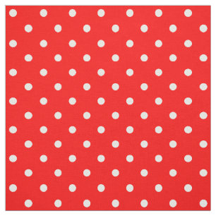 Red Polka Dots Fabric Stof