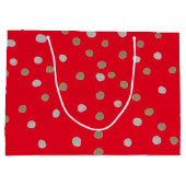 Red Polka Dots Groot Cadeauzakje (Achterkant)