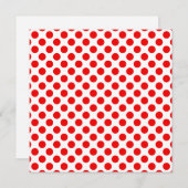 Red Polka Dots Kaart (Voorkant / Achterkant)