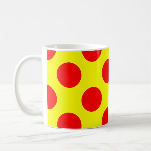 Red Polka Dots Koffiemok (Links)