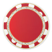 Red Polka Dots Leopard Pattern Keramische Knop (Voorkant)