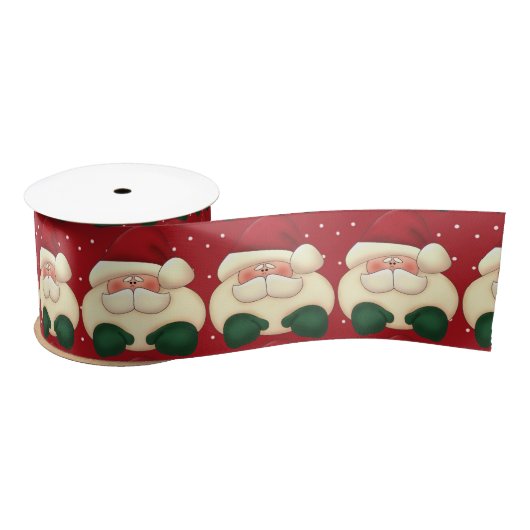 Red Polka Dots met Cartoon Santa Lint (Spoel)