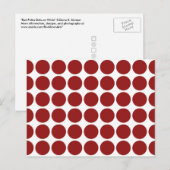 Red Polka Dots on White Briefkaart (Voorkant / Achterkant)