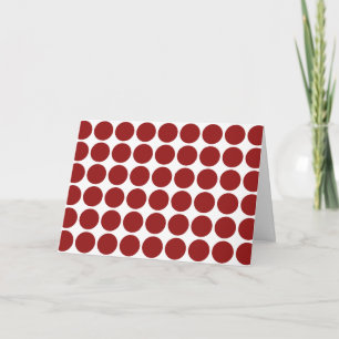 Red Polka Dots on White Feestdagen Kaart
