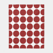 Red Polka Dots on White Fleece Deken (Voorkant)