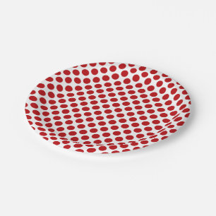 Red Polka Dots Papieren Bordje