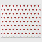 Red Polka Dots Pattern Cadeaupapier (Vlak)