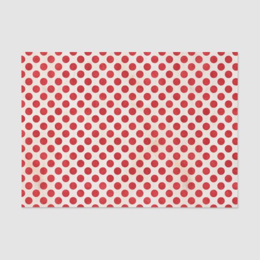 Red Polka Dots Pattern Tissuepapier (Voorkant)