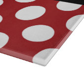 Red Polka Dots, Polka Dot Pattern, Jouw naam Snijplank (Hoek)