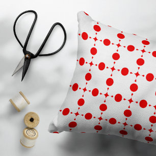 Red Polka Dots, Polka Dot Pattern, Stippen, gedopt Accent Kussen