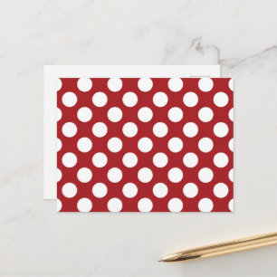 Red Polka Dots, Polka Dot Pattern, Stippen, gedopt Briefkaart