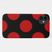 Red Polka Dots, Polka Dot Pattern, Stippen, gedopt Case-Mate iPhone Case (Achterkant (horizontaal))