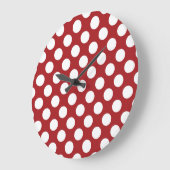 Red Polka Dots, Polka Dot Pattern, Stippen, gedopt Grote Klok (Hoek)