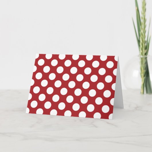 Red Polka Dots, Polka Dot Pattern, Stippen, gedopt Kaart (Voorkant)