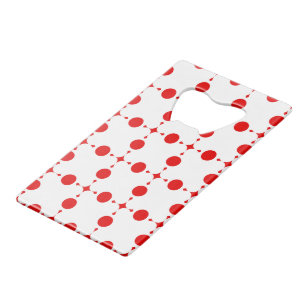 Red Polka Dots, Polka Dot Pattern, Stippen, gedopt Kredietkaart Flessenopener