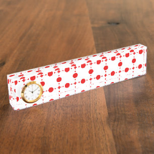 Red Polka Dots, Polka Dot Pattern, Stippen, gedopt Naambordje