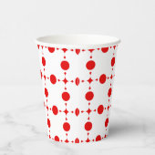 Red Polka Dots, Polka Dot Pattern, Stippen, gedopt Papieren Bekers (Rechts)
