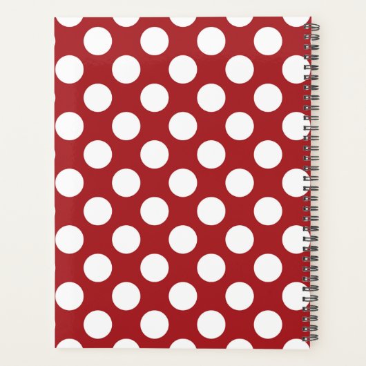 Red Polka Dots, Polka Dot Pattern, Stippen, gedopt Planner (Achterkant)