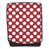 Red Polka Dots, Polka Dot Pattern, Stippen, gedopt Rugtassen (Voorkant)