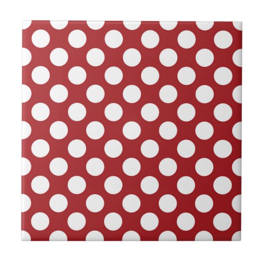 Red Polka Dots, Polka Dot Pattern, Stippen, gedopt Tegeltje (Voorkant)