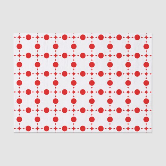 Red Polka Dots, Polka Dot Pattern, Stippen, gedopt Tissuepapier (Voorkant)