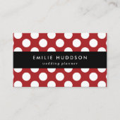 Red Polka Dots, Polka Dot Pattern, Stippen, gedopt Visitekaartje (Voorkant)