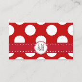 Red Polka Dots, Polka Dot Pattern, Stippen, gedopt Visitekaartje (Voorkant)