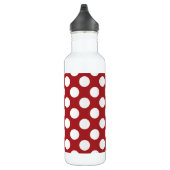 Red Polka Dots, Polka Dot Pattern, Stippen, gedopt Waterfles (Rechts)