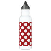 Red Polka Dots, Polka Dot Pattern, Stippen, gedopt Waterfles (Links)