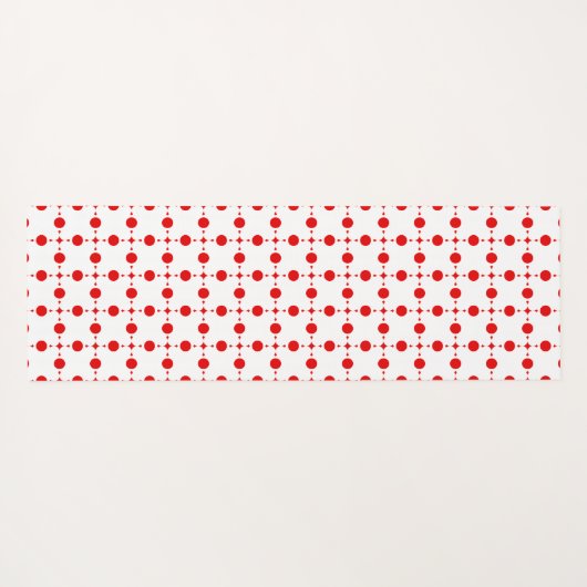 Red Polka Dots, Polka Dot Pattern, Stippen, gedopt Yogamat (Achterkant (horizontaal))