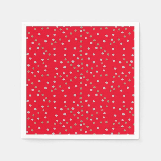 Red Polka Dots Servet (Voorkant)