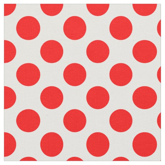 Red Polka Dots Stof (Close Up)