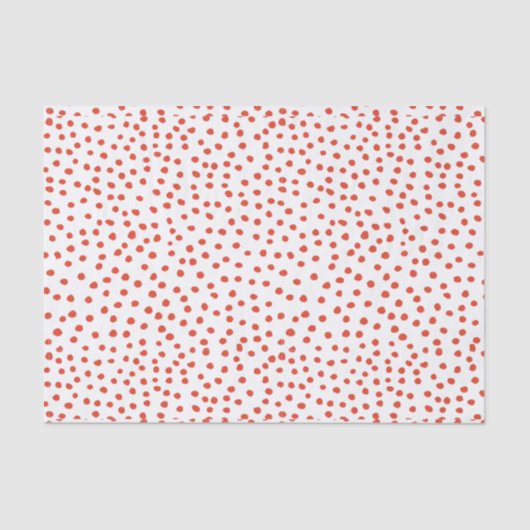 Red Polka Dots Tissue Paper Tissuepapier (Voorkant)