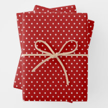 Red Polka Dots Valentijnsdag Gift Wrap