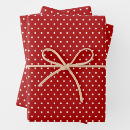 Red Polka Dots Valentijnsdag Gift Wrap Inpakpapier Vel