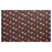Red Polka Dotted Mom Tattoo Stof (Fat Quarter)