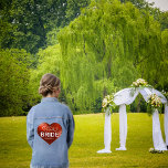 Red Polygonal Heart Team Mariée Bachelorette Party<br><div class="desc">Faites monter vos célébrations mariages avec notre Veste Denim personnalisée avec un Coeur Polygonal Rouge frappant et le nom de la mariée ou de la demoiselle d'honneur. Ces vestes font pour des faveurs inoubliables de bachelorette, des cadeaux de mariage et des souvenirs chéris pour la fête de la mariée. Qu'il...</div>