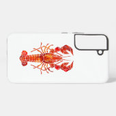 Red polygonal lobster samsung galaxy hoesje (Achterkant horizontaal)