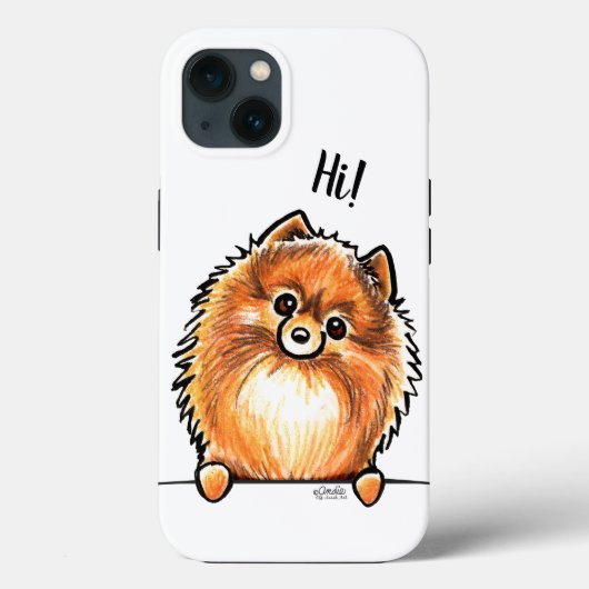 Red Pomeranian zegt Hi Case-Mate iPhone Case (Achterkant)